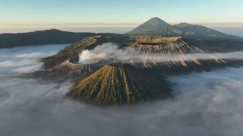  Top view of Mount Bromo, Java, Indonesia Stock Footage 262075281