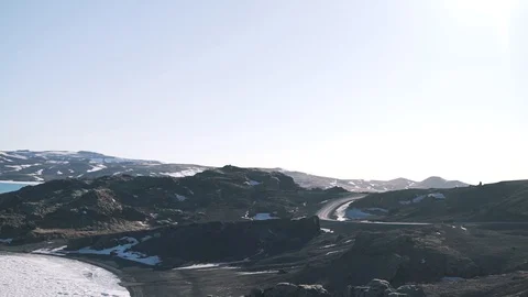 Top view of the mountain lake Stock Footage 89804958