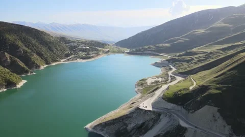 Top view of a mountain lake Stock Footage 156504656