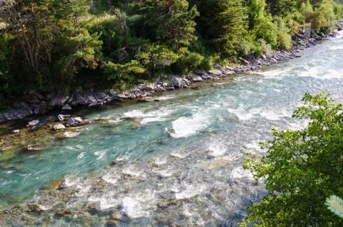 Top view of a mountain river Stock-Fotos