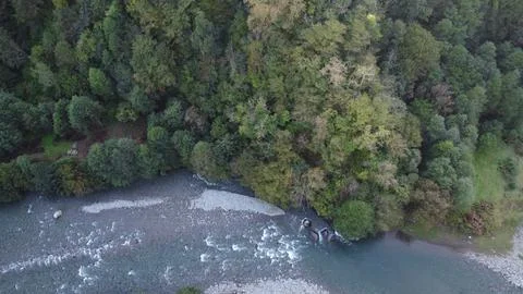 Top view mountain river Stock Photos