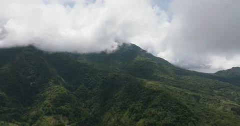 Top view of Mountain slopes covered with rainforest. Stock Footage 233185678