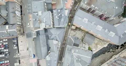 Top view of the mountain town of andorra la vella, catalonia Stock Footage 101317409
