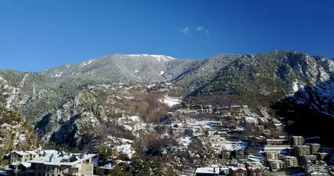 Top view of the mountain town of andorra la vella, catalonia Stock Footage 101318649