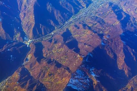 Top view of mountains Stock Photos