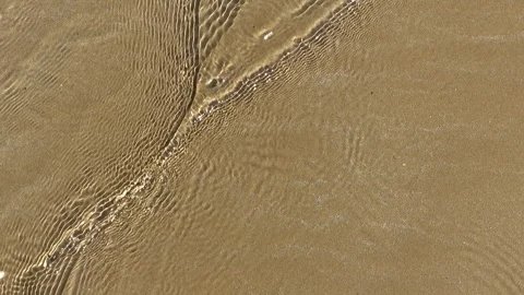 Top view of the movement of sea waves on a beach Stock-Footage 263486990