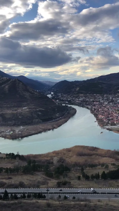 The Top View Of Mtskheta, Georgia. footage Stock Footage 161739641