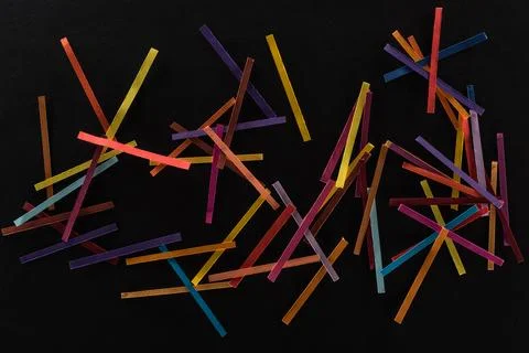 Top view multicolored abstract lines Stock Photos