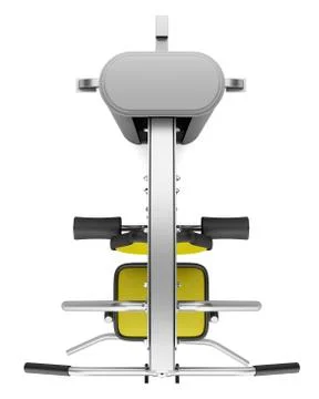 Top view of multigym machine isolated on white background Stock Illustration