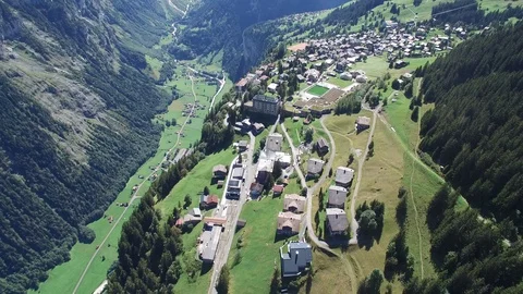 Top view of Mürren Video stock 113182870