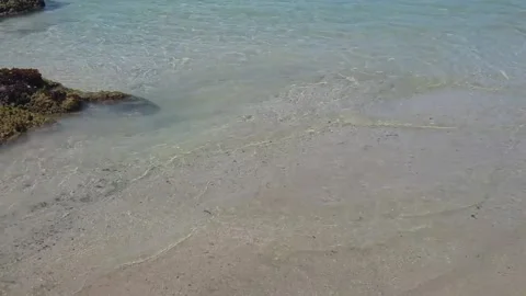 Top view natural background of rippled clear sea water. Stock Footage 196608549
