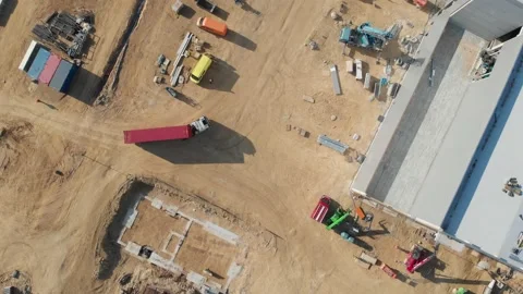 Top View Of New Constructions Development Site Vidéo 147152955