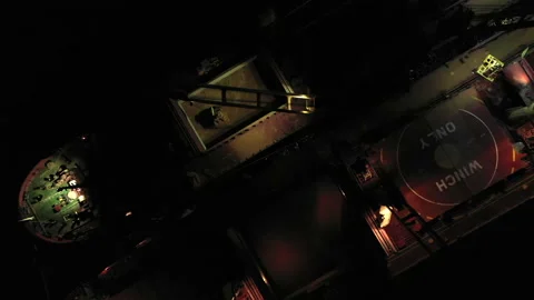 Top view at night, underway ship to ship grain transfer operation. Two cargo Stock Footage 130698427