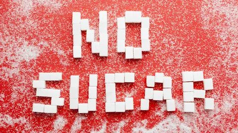 Top view no sugar message desk. High quality and resolution beautiful photo Stock Photos