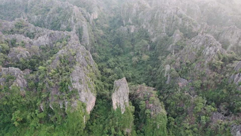 Top view Noen Maprang district, Phitsanulok Unseen Thailand. Stock Footage 197738106