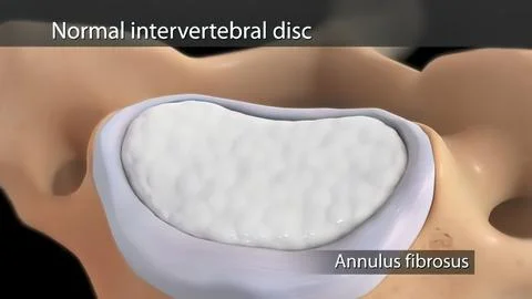 Top view of normal intervertebral disc Stock Illustration