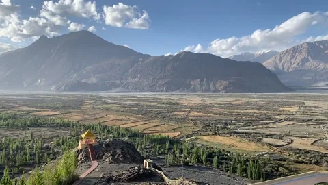 Top view of Nubra Valley Stock Footage 196215983
