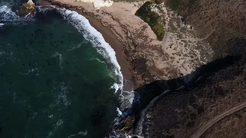 Top view of ocean coast Stock Footage 118919167
