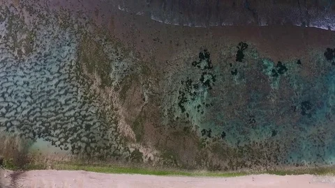 Top View of the Ocean Floor at Low Tide Stock Footage