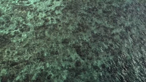 Top view of the ocean surface in shallow water. Stock Footage 105202801