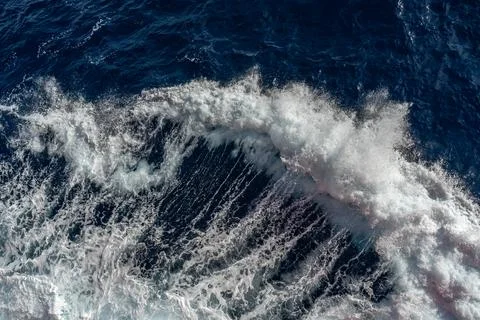 Top view of ocean waves. Stock Photos