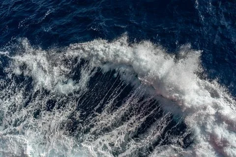 Top view of ocean waves. Stock Photos