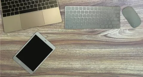 Top view of office Stock Photos