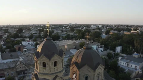 Top view of the old low-rise quarter Stock Footage 146195345