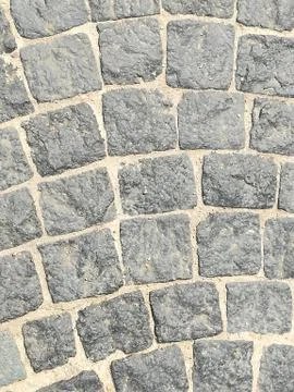 Top view of old pavement in flints Stock-Fotos