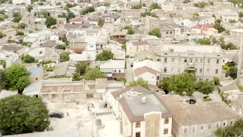 Top view of the old town with narrow streets Stock Footage 145322157