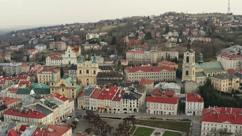 Top view of old town in Poland, Pshemysl Video stock 129513360