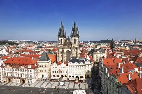 Top view of the Old Town Square Stock Photos