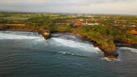 Top view of one of Bali's beaches Stock Footage 83757323