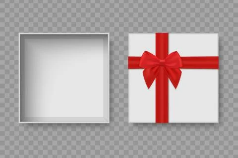 Top view open blank box Stock Illustration