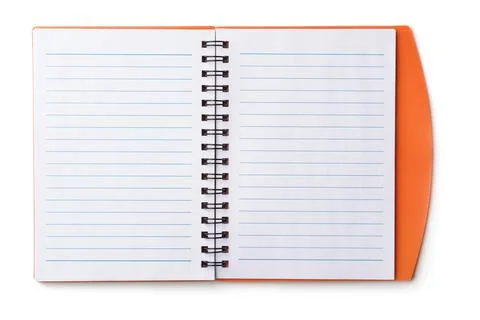Top view of open blank notebook Stock Photos