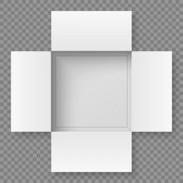 Top view open  box 库存插图