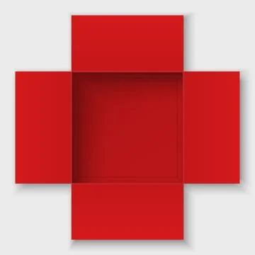Top view open  box Stock Illustration