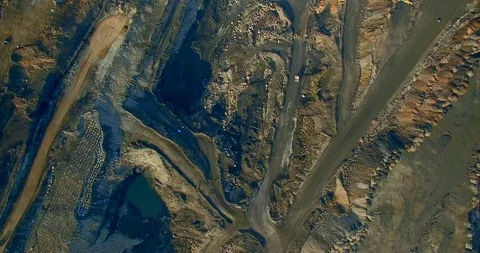 Top view open coal pit 库存影片 121101584