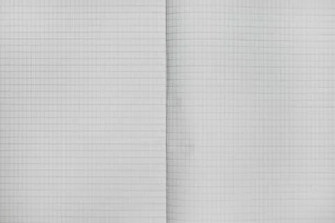 Top view of open empty notebook page with rectangular grid pattern as backg.. Stock Photos