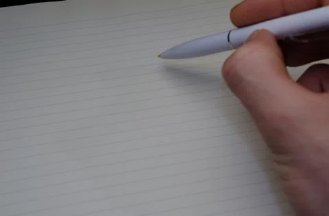 Top view of a open notebook with pen, school notebooks with a spiral spring, Stock Photos