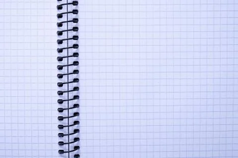 Top view of a open notebook  school notebooks with a spiral spring, Stock Photos
