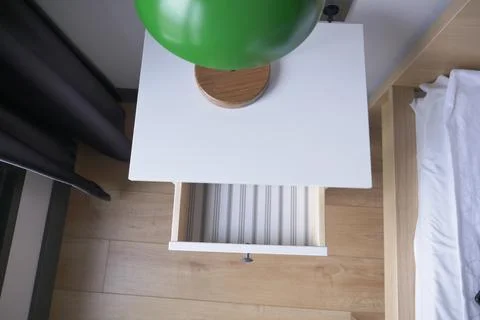 Top view of a opened empty drawer Stock Photos