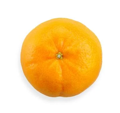 Top view Orange fruit isolated on white background. Stock Photos