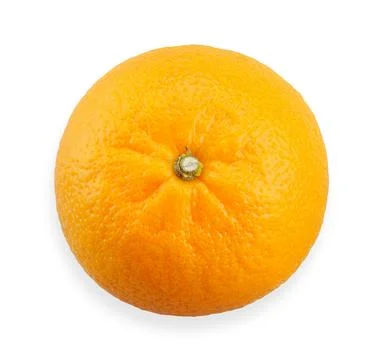 Top view Orange fruit isolated on white background. Stock Photos