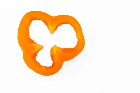 Top view orange pepper slice Stock Photos