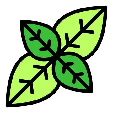 Top view oregano icon vector flat Stock Illustration
