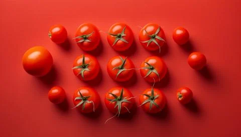 Top view of organic cherry tomatoes Stock Illustration