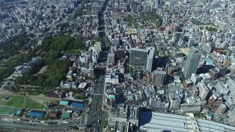 Top view of osaka city Stock Footage 73447652