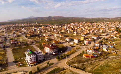 Top view over city Cavdir in sunny day. Turkey Fotos Stock