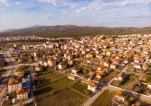 Top view over city Cavdir in sunny day. Turkey Fotos Stock